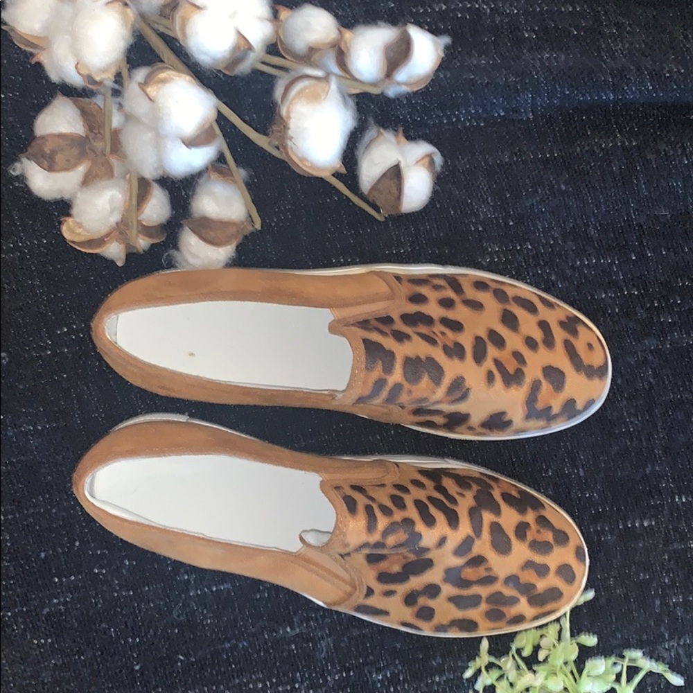 Cheetah slip on shoes